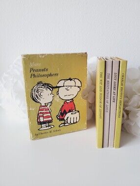Share Vintage 70s Peanuts Hallmark Mini Books Set of 4 Snoopy Linus Lucy Charlie